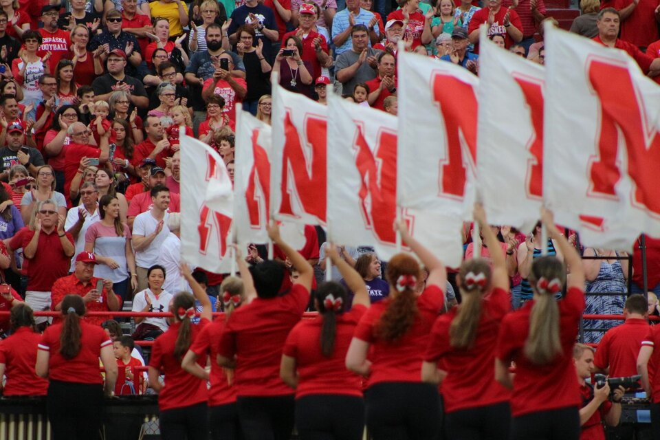 CMB Color Guard in Memorial Stadium during the CMB Exhibition